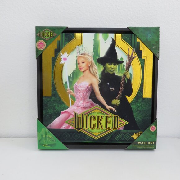 Wicked Elphaba & Glinda Wall Art picture frame 12" x 12" - Picture 1 of 6